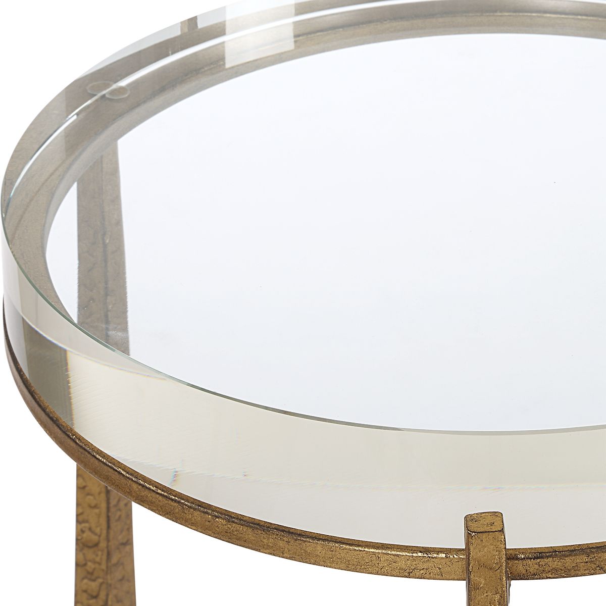 MESA MIDA DORADA CON CRISTAL