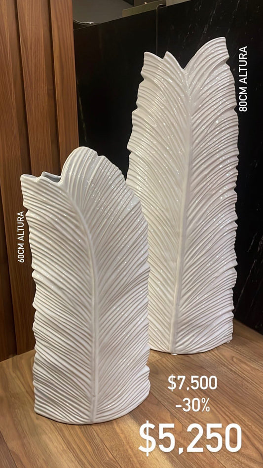 BALI LEAF VASES SET DE 2