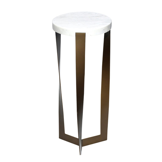 ACCENT TABLE ARLENE DORADA CON BLANCO