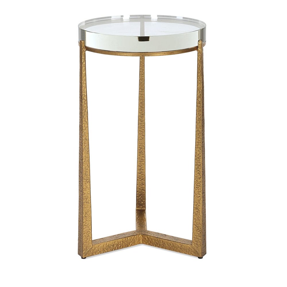 MESA MIDA DORADA CON CRISTAL